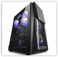 全城熱賣 - AIGO鬼武5遊戲機箱PC電腦機箱鋼化玻璃側透水冷機箱（黑色）