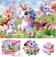 Jumbo Floor Puzzle for Kids48 Piece Unicorn Large Jigsaw PuzzlesPuzzle for Toddler Ages 3-5Fun Educa