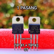 (1 SET) TRANSISTOR TIP41C TIP42C TIP41 C TIP42 C ST2 SATU PASANG TIP 41C TIP 42C TIP 41 C TIP 42 C