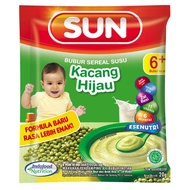 SUN MPASI BUBUR SEREAL SACHET 20gr EKONOMIS 6 BULAN INSTAN TIM BERAS MERAH PISANG SUSU KACANG HIJAU