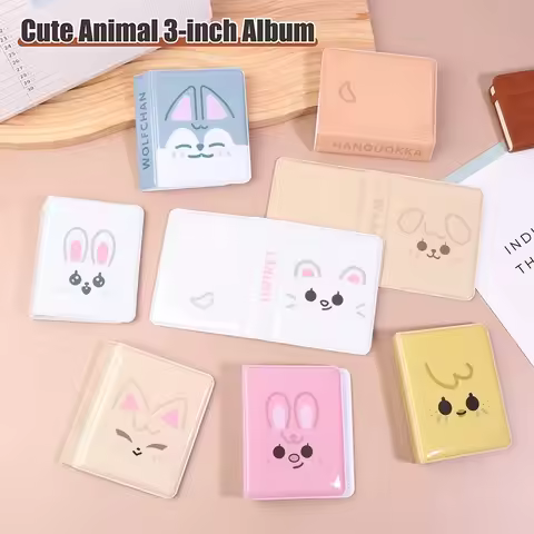 SKZOO Stray Kids Cartoon Animal 3 Inch Album Photo Postcard Storage Album Idol Pictures Collection C