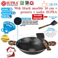 Supra wok 30cm black marble+stainless steel wok/Non-Stick wok pan/Non-Stick black marble Frying pan