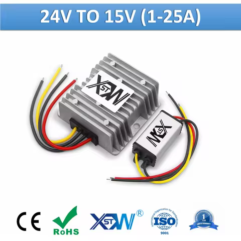 XWST DC DC Converter 24v to 15V Voltage Reducer Step Down Buck Converter 15v Voltage Regulator 1A to