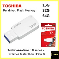 {READY STOCK} Toshiba pendrive 16G/32GB/64GB Akatsuki USB3.0 Transmemory u303 USB drive