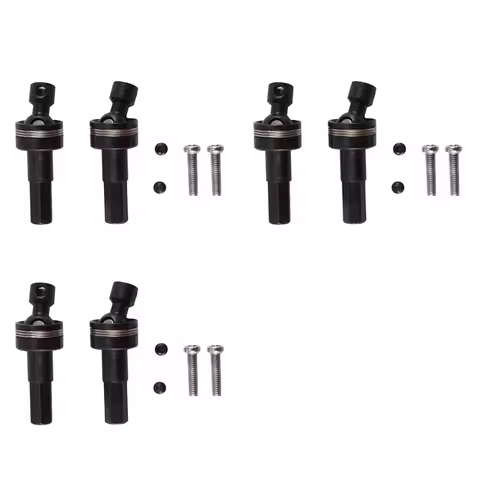 BEDW-6Pcs Metal Front Axle Universal CVD Drive Shaft 5Mm Hex For WPL C14 C24 B14 B24 B36 MN D90 MN99