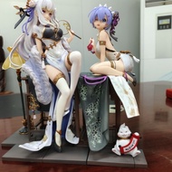 Anime Re Zero Cheongsam Emilia Rem Statue Model Tabletop Ornaments Room Decorations Special Holiday 