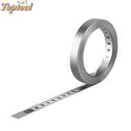 TOPTOOL Metal Tape Measure, 12MM Width Stainless Steel Measuring Tape, Rust-Proof Self-Adhesive 1/2/