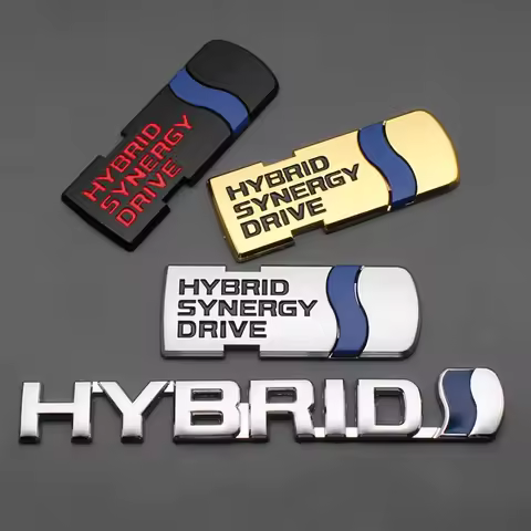 3D Metal HYBRID Car Body Trunk Stickers Emblem Badge Decals Decoration for Toyota Camry Corolla 4run