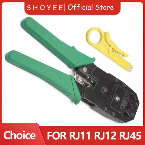 RJ45 Crimper RJ11 RJ45 Crimping Tool Ethernet Network LAN Cable Crimper Cutter Stripper Plier for 6P