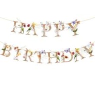 1 ชุด, ป้ายคำอวยพรวันเกิดดอกไม้ผีเสื้อ, ตัวอักษรวันเกิดลายดอกไม้และผีเสื้อสไตล์โบฮีเมี่ยน, ตกแต่งงาน