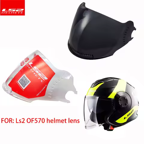Original LS2 OF570 Helmet Lens OF570 Half Helmet Black Visors Helmet Modification Accessories