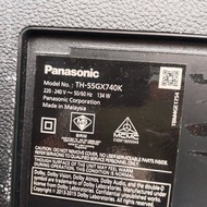 PANASONIC TH-55GX740K 55" TV MAIN BOARD,POWER SUPPLY,TCON,POWER BUTTON,WIFI CARD,RIBBON CARD,BACK LI