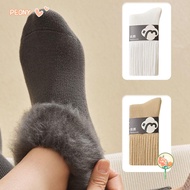 PEONYMY Men's Thickening Snow Terry Socks - EU Size 38-44, Stylish Plush Thermal Footwear