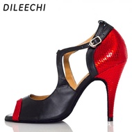 【Worth-Buy】 Dileechi High-Heeled Snake Pu Latin Dance Shoes Female Ballroom Dancing Shoes Salsa Samba Tango Shoes