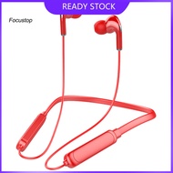 FOCUS Neck Hanging Wireless Bluetooth-compatible Earphone Stereo Bass Waterproof Sports Earbuds