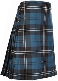 The Scotland Kilt Company Men's Kilt in Ramsay Blue Ancient Tartan 8 Yard Poly Viscose Knee Length S