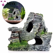 XIANSTORE Aquarium Rock Cave, Durable Simulate  Artificial Moss, Aquarium Supplies Rockery Home Attr