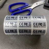 CE Trash Can Label Recycling Logo UKCA Matte Silver Adhesive Label Sticker FCC Sticker EU Safety Cer