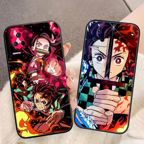 Anime Demons Slayers Tanjiro Phone Case For Redmi K60 K40 K30 15 15C 14C 13C 12C 12 10 10C 9T 9C 9A 