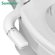 SAMODRA Bidet Attachment Ultra-Slim Toilet Seat Attachment Dual Nozzle Bidet Adjustable Water Pressu