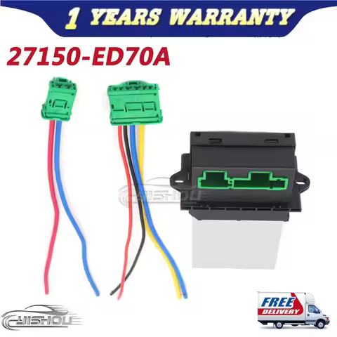 27150-ED70A Blower Motor Heater Fan Resistor + Connector / Wire For Nissan Tiida Livina Citroen Peug