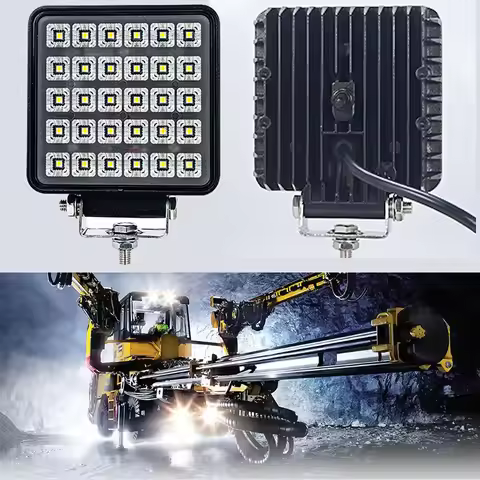 1PC 30W 4 Inch Trator Work Light 6500K Excavator Flood Light Round Offroad Lighting Fits Farm Tracto