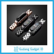 Mi Band Watchband Strap ReplacementTALI 3 Point Stainless Steel Mi Band 3/4/5/6 - Silver - GFRUWADV