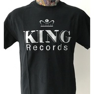 Black Printed T-Shirt Blue Rock Music 50s All-Match Loose Men Women