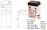 YUASA湯淺NP4-6 (6V 4AH) 4-6 (同WP4-6 WP4.5-6) 電池電瓶