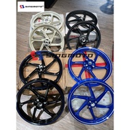 5XK Y125 Y125Z Y125ZR / Y15 Ysuku / LC LC135 SPORT RIM 6 Batang  Biru gp Hitam gp Hitam Putih susu 1.60/1.85x17 100% Ori