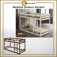 DREAMY Solid Wood Double Decker Bed Bunk Bed Single Bed Frame Single Katil 2 Tingkat Katil Kayu Katil Double Decker