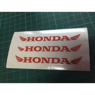 Stickers Honda Tampal Nombor Plate Coverset Helmet Cermin Kereta Stiker Tape Kuat