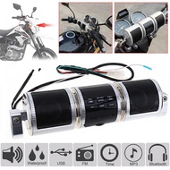 Waterproof Silver Aluminum Motorcycle Bluetooth Music Player with FM Radio and  MP3 / USB / Earphone