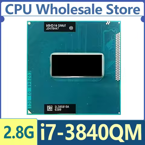 Intel Core i7-3840QM SR0UT i7 3840QM 2.8 GHz Used Quad-Core Eight-Thread CPU 8M 45W Socket G2 / rPGA