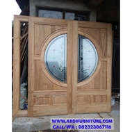 Kusen Pintu Rumah kayu Jati TPK Custom, Pintu Kupu Tarung