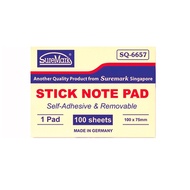 Suremark SQ-6657 Stick Note Pad 4" x 3"