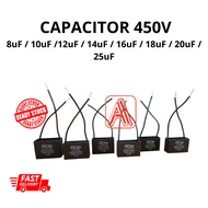 Capacitor 8UF/ 10UF/ 12UF/ 14UF/ 16UF/ 18UF/ 20UF/ 25UF 450V Capacitor Fan CBB61