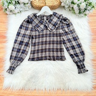 READY LONG CROP TOP (L) mesh top mesh top long sleeve