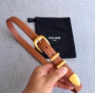 💜CELINE 賽琳腰帶 寬2.5CM 牛皮 凱旋門 黑色 女士 女款 皮帶 禮盒 送禮 節日 生日 Women's belts gift boxes gifts holidays birthdays