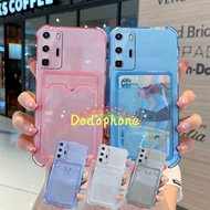Transparent Colour Wallet Casing Oppo A54 A74 4G A95 Realme C21Y C25Y C35 Phone Case Shockproof Card