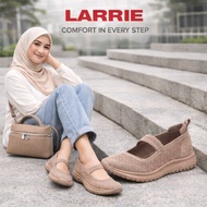 LARRIE Kasut Perempuan Khaki Stretchy Secure Sporty Sneakers Women - L61925-KN01SV-6-KHAKI
