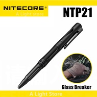ปากกาอะลูมินัมอัลลอยป้องกันอเนกประสงค์สำหรับปากกาทนทาน NTP21 NITECORE พร้อมหัวเหล็กทังสเตนสำหรับกระบองยืดสำหรับตั้งแคมป์