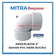 Knee RUCIKA / ELBOW 3" PVC PIPE CONNECTION
