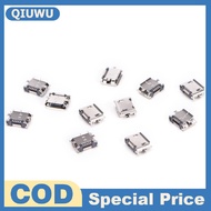 QIUWU 10pcs Micro USB 5pin B type Female Connector For Connector 5 pin Charging Socket Hot sale