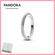[Duty Free] Pandora 100% Latest S925 Pure Silver Jewelry Pandora ME Texture & Stones Ring 193322C01