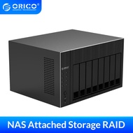 ORICO OS Series NAS 2.5 "3.5" กล่องใส่ฮาร์ดดิสก์8ช่องจัดเก็บข้อมูลที่แนบมากับ Gen7การโจมตีด้วยเคส HD