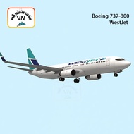 Boeing 737-800 WestJet Assembly Paper Model - MohinhgiayVN