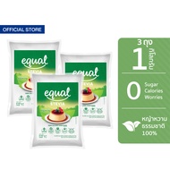 [3 ถุง] Equal Stevia หญ้าหวาน อิควล สตีเวีย ผลิตภัณฑ์ให้ความหวานแทนน้ำตาลจากหญ้าหวานธรรมชาติ ขนาด 1 กิโลกรัม 0 แคลอรี