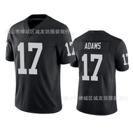 Ready Stock Fast ShippingNFL Rugby Jersey Jersey Raiders 17 Black Raiders Davante Adams Jersey 7PCO
