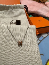 Hermes mini Pop H new gold necklace
